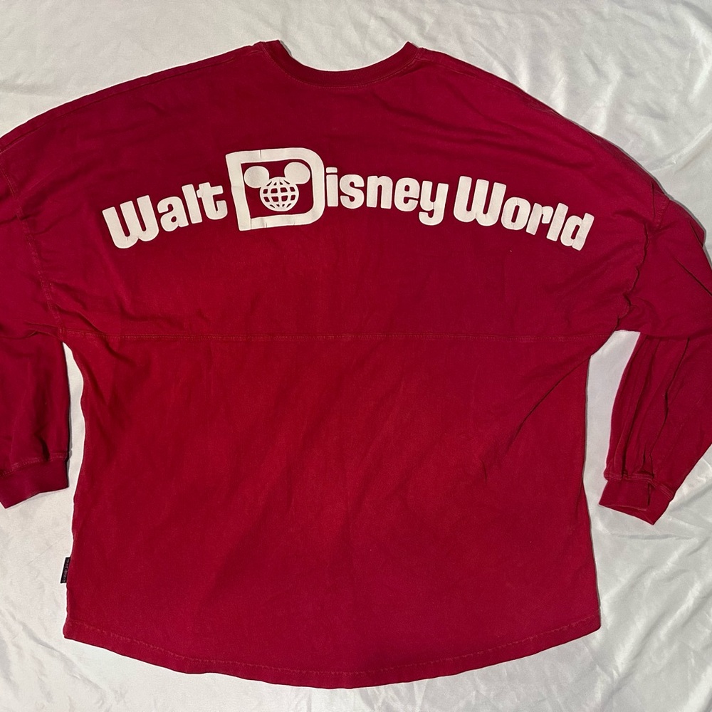 Vintage Walt Disney Spirit Jersey XXL - Red Long Sleeve - Letters are Embossed